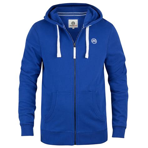 mens plain blue full zip hoodie turner  delivery   urban