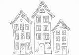 Coloring Pages House Colouring Houses Printable Patterns Stamps Print sketch template