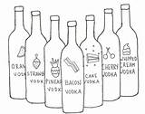 Vodka Drawing Bottle Getdrawings sketch template