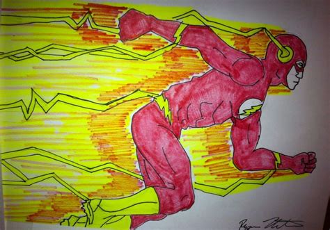 The Flash Barry Allen Drawings Flash Barry Allen
