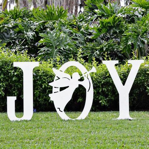 joy angel yard sign christmas yard art
