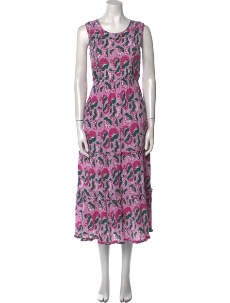 Banjanan Printed Long Dress Pink Dresses Clothing Wbnjn27583 The