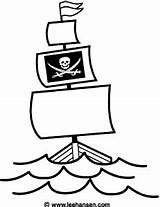 Pirate Ship Coloring Printable Pirates Jolly Roger Flag Sail Adobe Pdf Rough sketch template