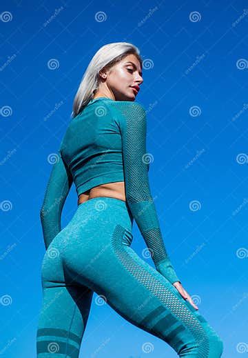 Lady Has Tight Ass Sportive Woman In Sportswear Stock Image Image Of