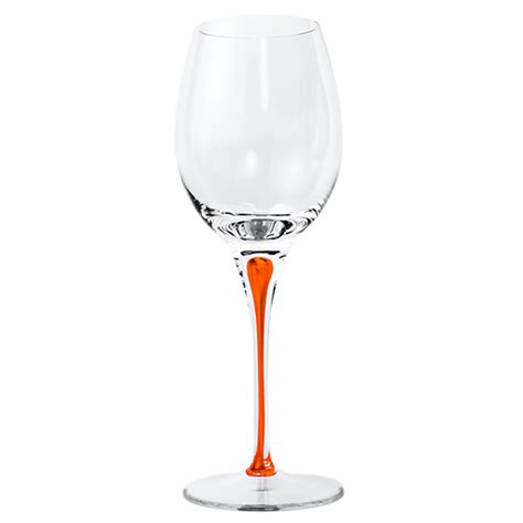 Orange Stem Crystal Red Wine Glasses 22 Oz