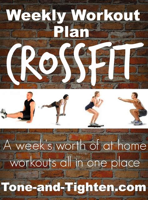 weekly workout plan  home crossfit inspired workouts