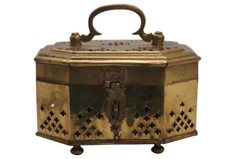 cricket box brass box vintage