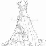 Pages Coloring Ball Gown Barbie Bing Wedding sketch template