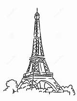 Eiffel Tower Paris Coloring Drawing Outline Pages Kids Printable Book Easy 2d Print Torre Color Getdrawings Eifel Dibujo France Towers sketch template