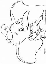 Coloring Dumbo sketch template