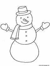 Coloring Snowman Kids Pages Printable sketch template