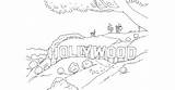 Hollywood Sign Coloring Colouring Pages Popsugar Smart Living sketch template
