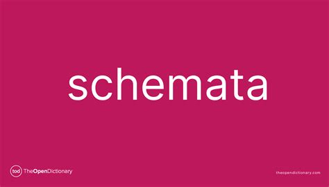 schemata meaning  schemata definition  schemata   schemata