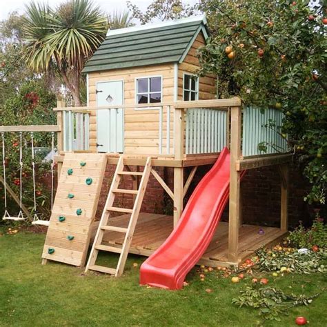 outdoor playhouses  kids  enjoy  outdoors littleonemag