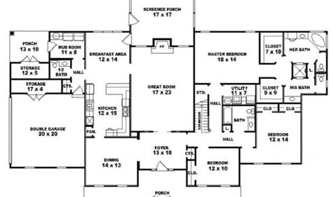 elegant  bedroom house plans single story  home plans design