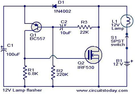 lamp flasher circuit