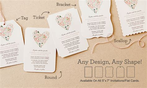 invitation shapes  sizes mistyqe