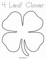 Coloring Clover Leaf Print Tracing Built California Usa Twistynoodle Outline sketch template