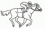 Racing Caballo Carrera Jockey Pintar Jinete Galope Hobbies Melb Racehorse Cheval Coloriage Horseracing sketch template