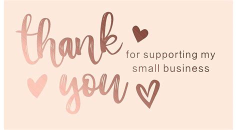 2x3 5 Inch Thank You For Supporting My Small Business Cards Etsy