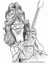 Halen Van Eddie Sketch Caricature Week Drawing Rock Guitar Richmond Cartoon Series Drawings Tomrichmond Choose Board Another Classic Sketches God sketch template