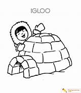 Igloo Coloring Eskimo Date Kids sketch template