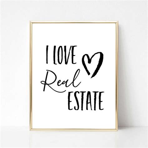 love real estate printable quote inspirational real estate etsy