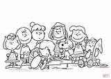 Peanuts Coloring Characters Pages Printable Silhouettes sketch template