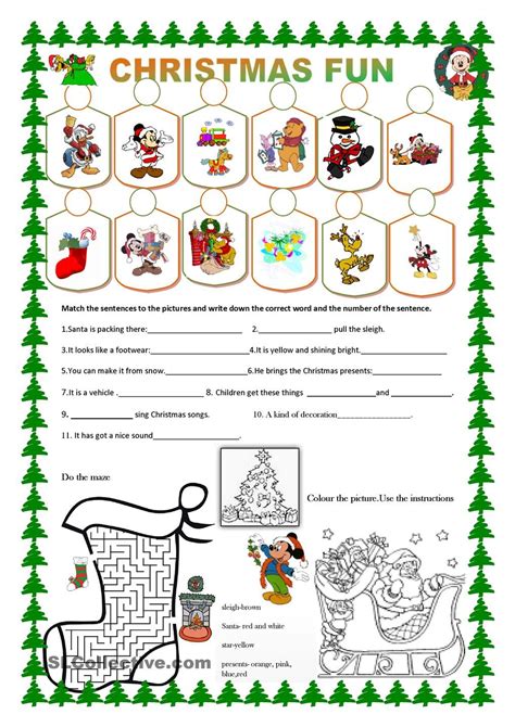 printable holiday worksheets