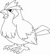 Pokemon Pidgey Coloring Pages Flying Printable Type Kids Color sketch template