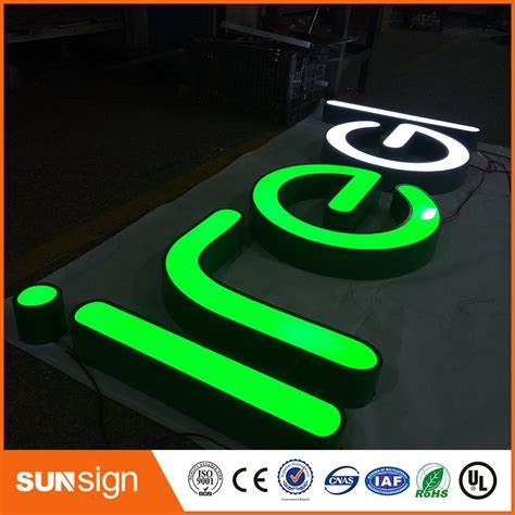 buy custom storefront decorative led lighted stainless steel signage letters