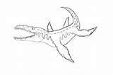 Coloring Pages Dinosaur Liopleurodon Color Sheets Printable Visit Printables sketch template