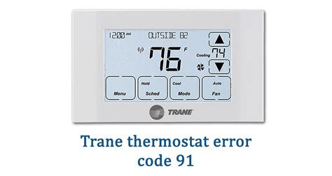 trane thermostat error code