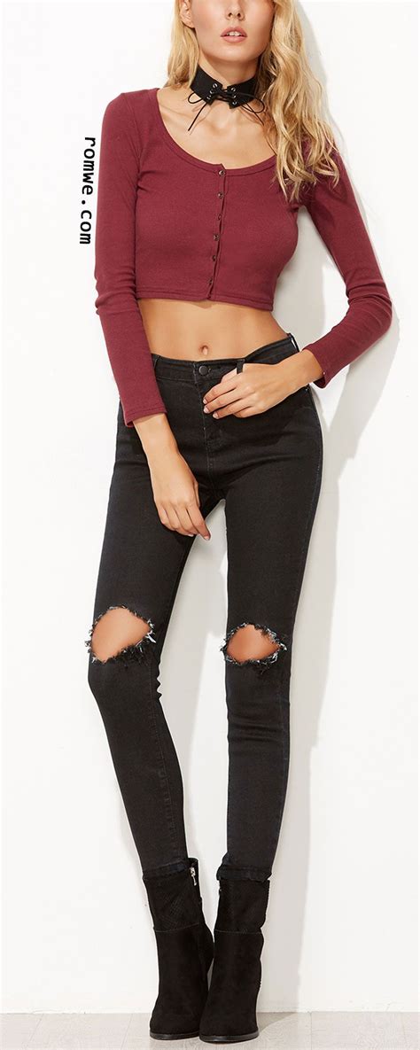 black knee ripped skinny jeans with images ripped