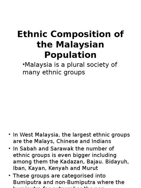 8 Ethnic Composition Of The Malaysian Population Pptx