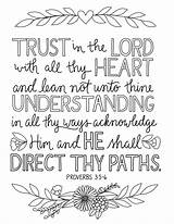 Lds Trust Foolish Proverbs Scriptures Prov sketch template