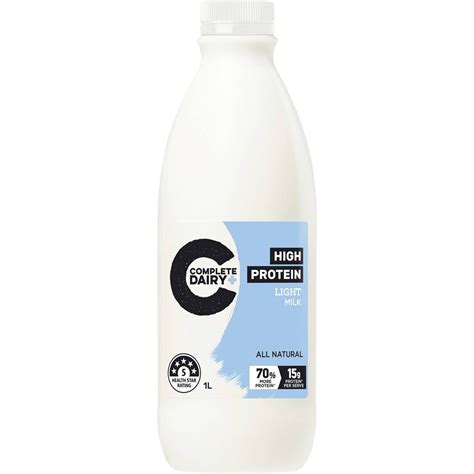 complete dairy light milk high protein  woolworths