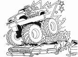 Monster Max Truck Coloring Pages Getcolorings Trucks Color sketch template