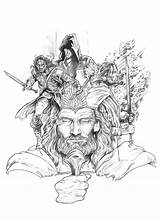 Lord Lotr Hobbit Aragorn Nachocastro Tolkien Colouring Sketches Farah Seigneur sketch template