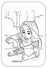 Tangled Rapunzel Coloring Enrolados Bestcoloringpagesforkids Pascal Maximus sketch template