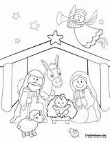 Coloring Christmas Nativity Pages Christian Choose Board Bible sketch template