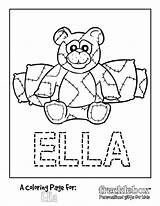 Coloring Pages Name Personalized Kids Ella Printable Names Baby Shower Say Custom Color Getcolorings Getdrawings Nona Strega Colorings Frecklebox Library sketch template