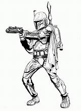 Coloring Boba Fett Wars Star Pages Popular sketch template