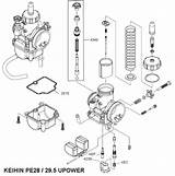 Carburetor Keihin Pe28 Carburateur sketch template