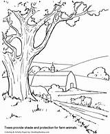 Coloring Pages Arbor Farm Trees Kids Printable Adult Honkingdonkey Ffa Holiday Scene Barn Colouring Farming Scenes Detailed sketch template