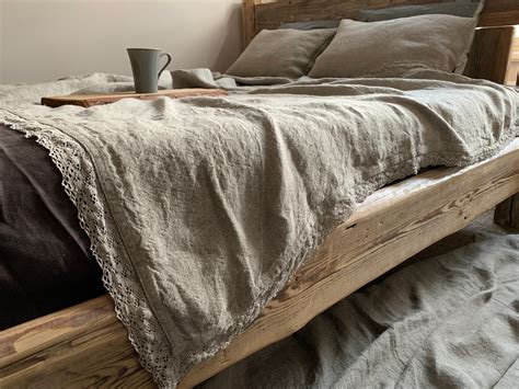 linen blanket  lace linen bedding throw blanket linen bedspread linen bed cover