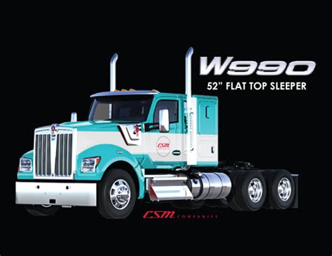 introducing  kenworth   flat top sleeper csm truck
