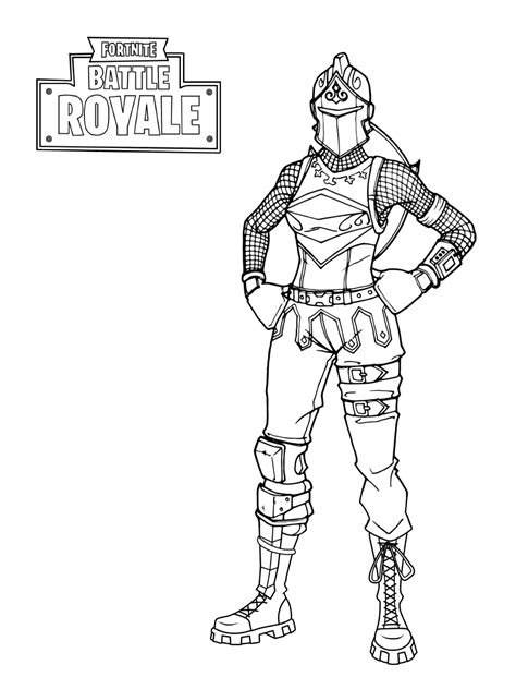 red knight fortnite coloring page  printable coloring pages  kids