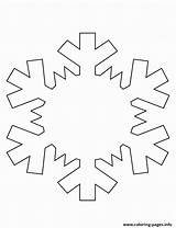 Snowflake Coloring Simple Pages Printable sketch template