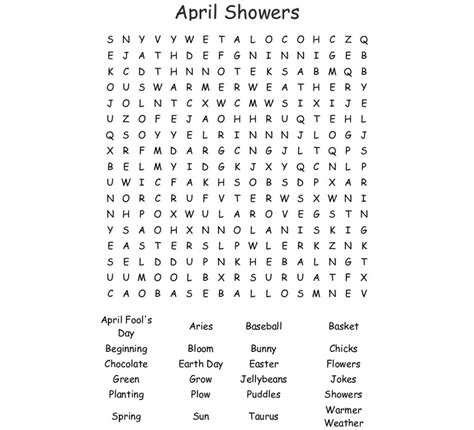 fun april word search  print  activity